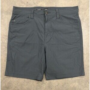 Prana Shorts Mens 36 Blue Gray Stretch Brion 9" Inseam Hybrid Chino Hiking